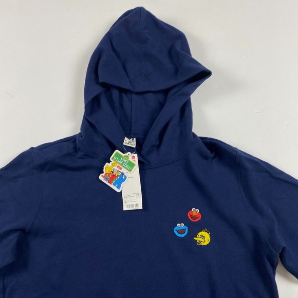 NEW Uniqlo x KAWS Sesame Street Hoodie Women's Large Cotton Hooded Sweatshirt - Picture 2 of 10